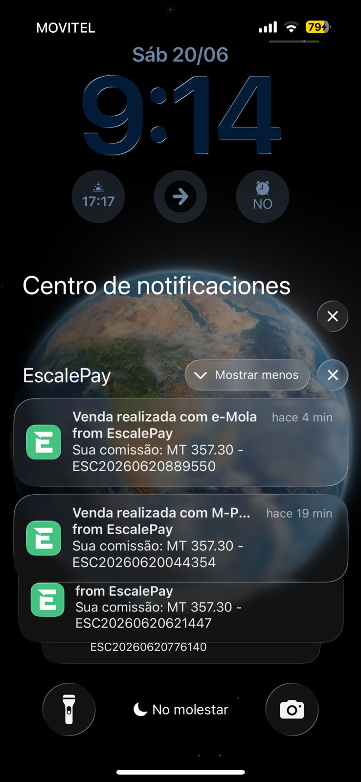 Prova de venda 4 — comissão recebida via EscalePay