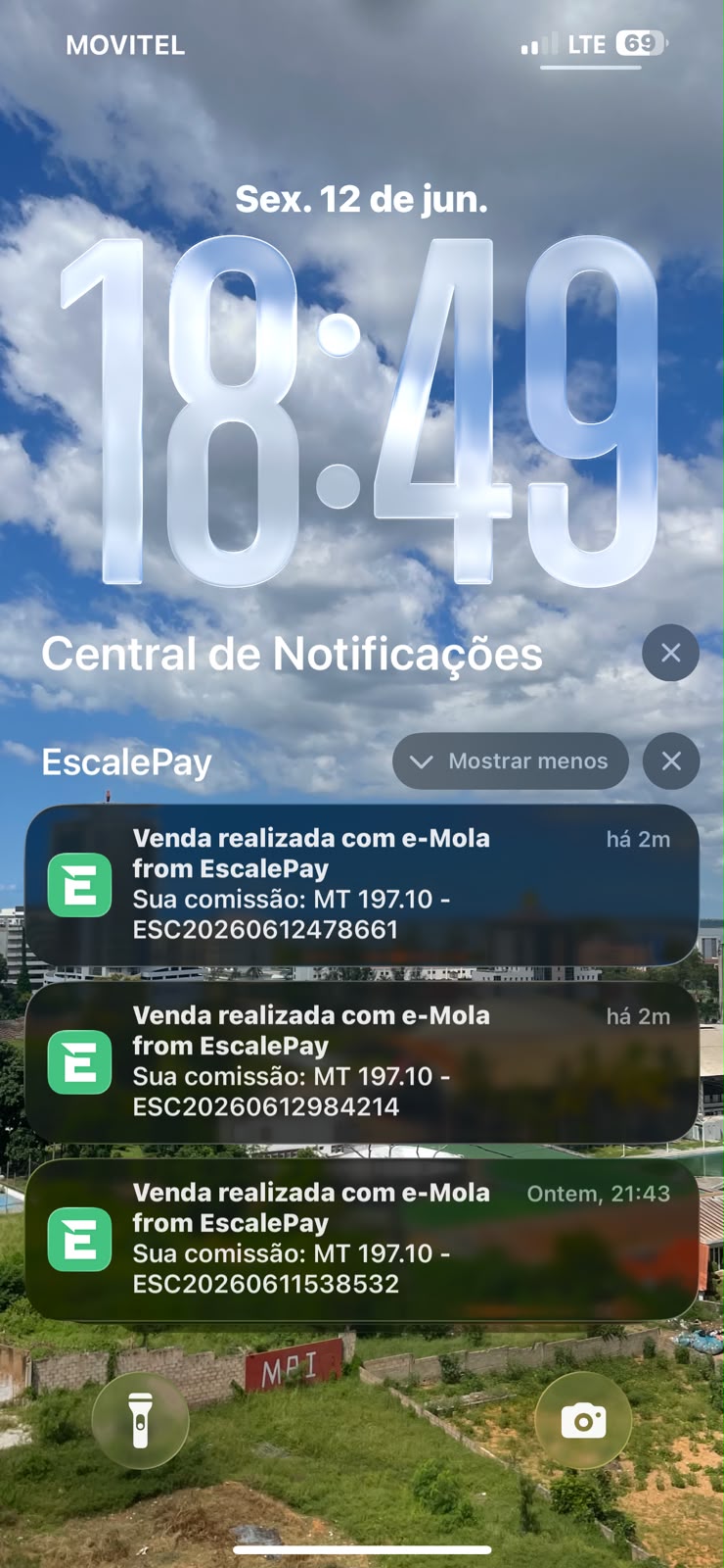 Prova de venda 2 — comissão recebida via EscalePay